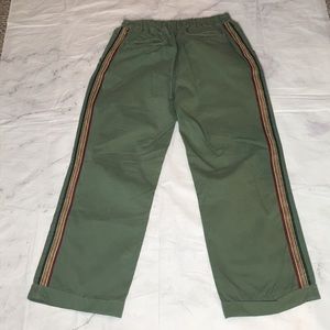 Zara premium olive  side stripe KHAKI JOGGER type PANTS NWOT